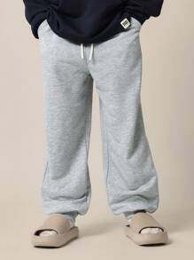 SUMWON Conjunto de 2 piezas con sudadera tipo polo y pantalón jogger de ajuste relajado regular para niños preadolescentes