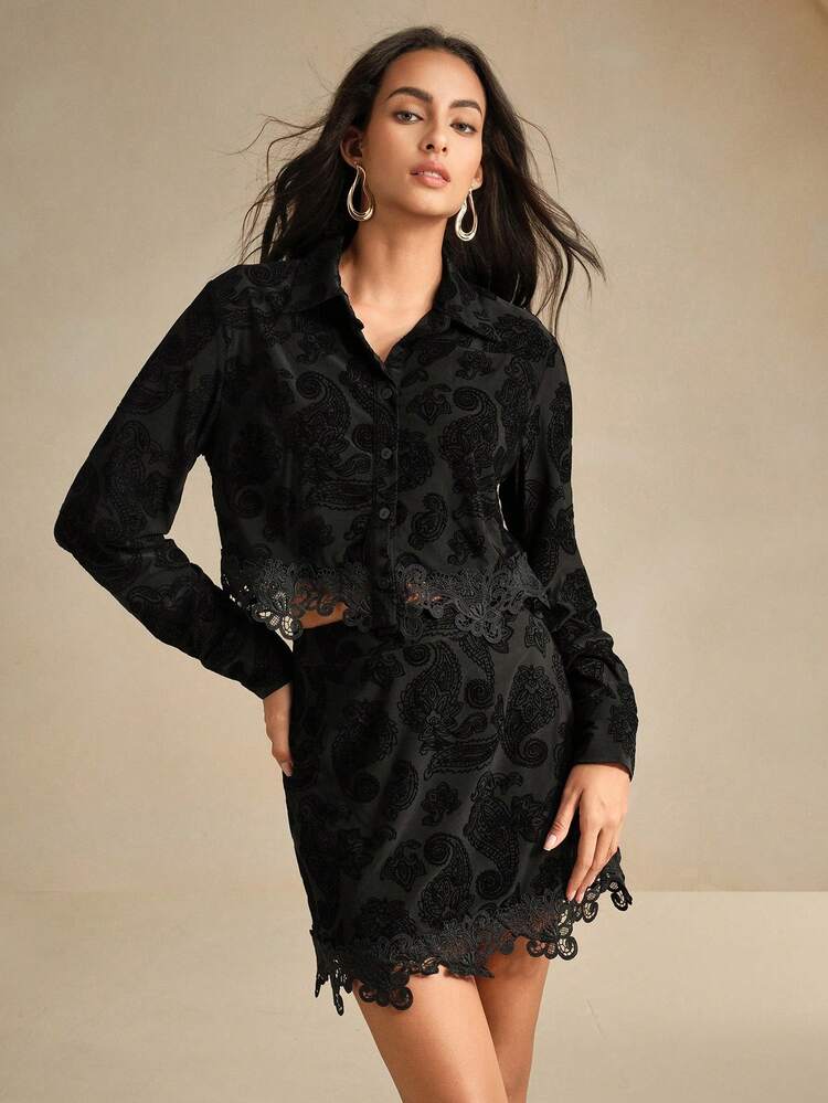 Women's Front Button Peplum Long Sleeve Casual Elegant Outfit