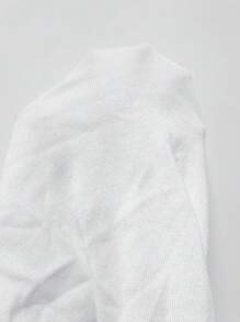 Chiquease Váy len bó tay dài hở vai xếp nếp cho nữ - trắng - Xem 7