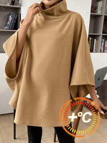 SHEIN 孕妇夹克，卡其色冬季保暖斗篷 - 卡其色 - 查看 6