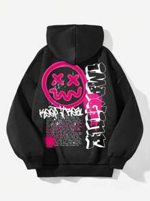 Coolane Lässiges und bedrucktes, weit geschnittenes Hoodie Sweatshirt für Frauen, Herbst/Winter