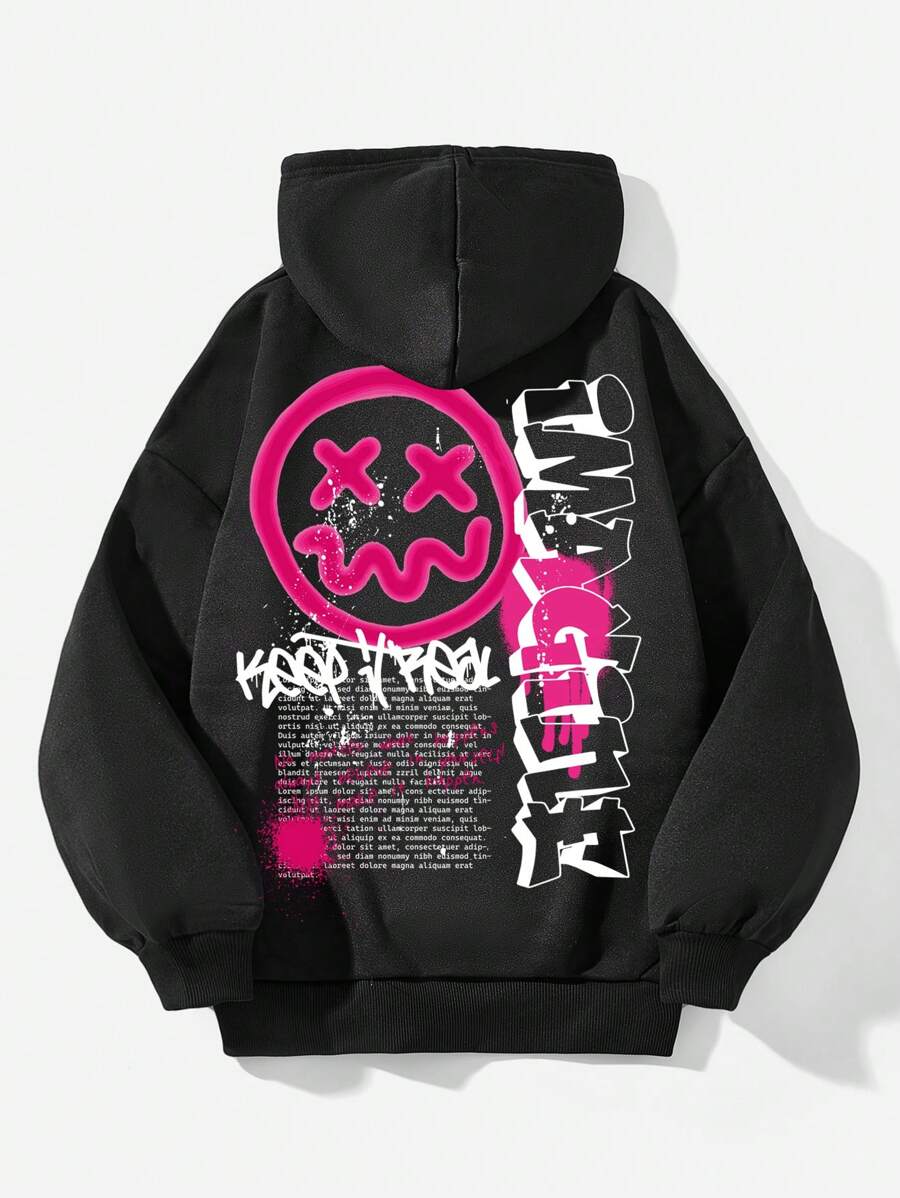 Coolane Lässiges und bedrucktes, weit geschnittenes Hoodie Sweatshirt für Frauen, Herbst/Winter