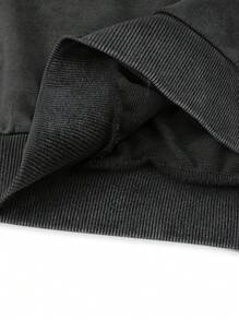 Manfinity EMRG Men's Skeleton & Letter Print Hooded Sweatshirt - Black - View 4