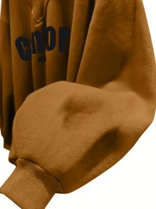 INAWLY Plus Size Letter Print V-Neck Casual Versatile Long Sleeve Sweatshirt Graduation,Back To School,Teacher Pullover Fall Winter Autumn