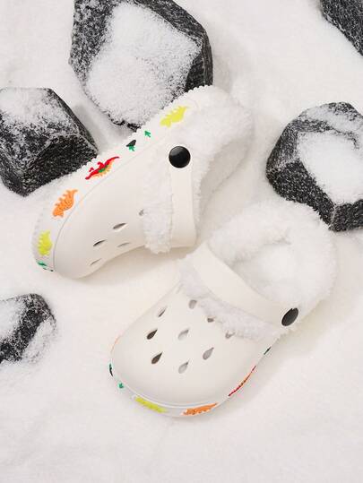 1双女婴舒适、时尚、休闲、轻便、保暖、可爱、防滑、耐穿的冬季针织靴