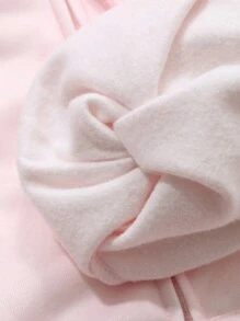 DAZY 1 pieza Sudadera con capucha de punto de frente abierto con estampado total para mujer