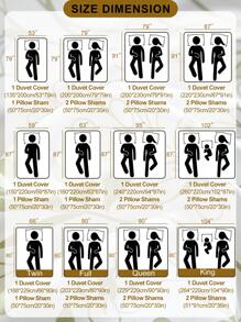 2/3 件蓝色纹理华夫格涤纶床上用品套装，适合所有季节的简约现代风格（1 个羽绒被套 + 1/2 个枕套（S）） - 藍色 - 查看 3