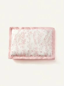 Children Plant Printed Color Block Bedding Set (Including Pillowcase), Suitable For Bedroom Use - Pink - View 6
