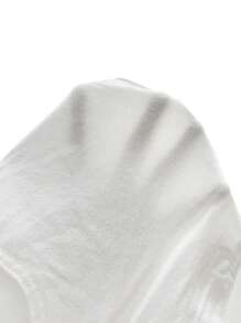 SHEIN Essnce Solid Roll Up Hem Denim Shorts