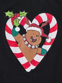 We Bare Bears X SHEIN Camisetas para niñas preadolescentes, para regalo de Navidad