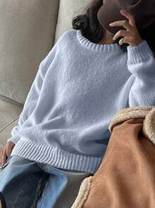 DAZY Tween Girl Crew Neck Sweater, Fall Clothing,Back To School Clothes - Blue - View 5