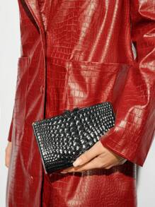 SHEIN BAE Women's Fashion Clutch Bag Suitable For Evening Parties - Black - View 4