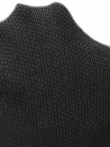 SHEIN Unity Adjustable Front Tie Casual Lapel Cardigan, Influencer Style, Beige Fall Cloth For Women - Dark Grey - View 3
