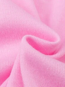 女婴圣诞可爱卡通亮片蝴蝶结圣诞树图案印花短袖连体衣 - 粉色 - 查看 4