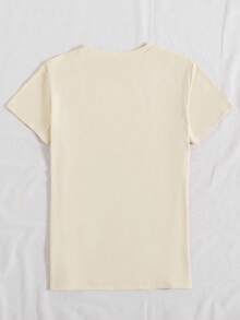 INAWLY 豹纹印花与花卉图案圆领短袖 T 恤，母亲节休闲装 豹纹印花 T 恤女式上衣