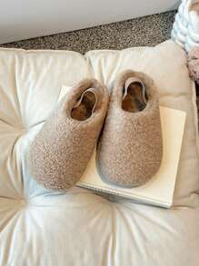 2 moyens de porter Chaussures plates confortables et polyvalentes en peluche, respirantes pour filles étudiantes, enfants, Noël