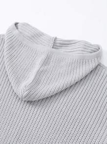 Teenager Mädchen reine Vorderseite Reißverschluss Langarm minimalistische Kapuzenjacke