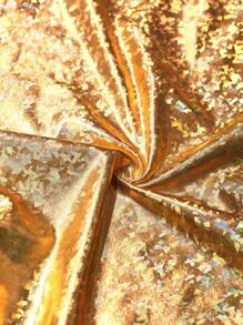 Slaydiva 冬季女式高端派对加大码纯金色流苏细肩带紧身迷你连衣裙 - 金色 - 查看 9