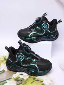 1 đôi giày thể thao chạy bộ/ngoài trời thoải mái và thời trang màu đen cho trẻ em - màu đen - Xem 6