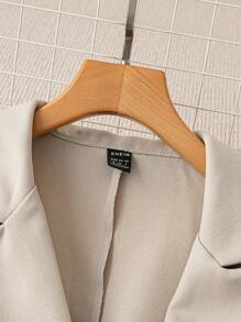 Chiquease 1 pieza Blazer casual de mujer de unicolor con botones frontales y manga larga