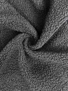 SHEIN Essnce 大码女士羊毛夹克、长款夹克、秋冬大衣、秋装冬季女装、长款女式大衣、冬季女式夹克、秋季女装 - 深灰色 - 查看 7