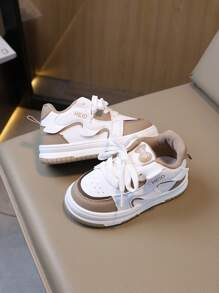 新款春秋季时尚轻便休闲运动鞋，防滑户外跑步鞋，男女童皆宜 - 卡其色 - 查看 4