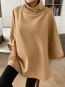 SHEIN 孕妇夹克，卡其色冬季保暖斗篷 - 卡其色 - 查看 7