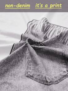 SHEIN 2pcs Young Boy Jacket And Straight Leg Jeans Set, Suitable For 4-7 Years Old, Casual Outfit For School, Party And Other Occasions In Autumn And Winter - Multicolor - View 6