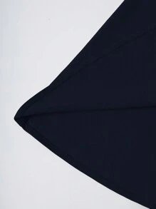 Franclia 1 件女式纯色系带扭腰优雅 A 字裙 - 寶藍色 - 查看 6