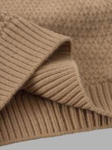 EURMUSE Men Waffle Knit Color Block Regular Sweater - Multicolor - View 6