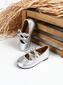 2 pièces Chaussures classiques polyvalentes pour filles, semelle anti-dérapante, empeigne souple, bouts larges, plates-formes confortables de nouveau style, chaussures pour enfants pour l'automne/l'hiver