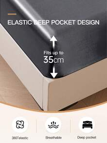 Bộ chăn ga gối 3/4 món: 1 ga trải giường satin có chun + 1 ga phủ satin + 1/2 vỏ gối satin, mềm mại và thoáng khí, chống nhăn, cải thiện chất lượng giấc ngủ, phong cách khách sạn sang trọng, món quà lý tưởng cho bố mẹ và bạn bè, độ sâu túi 35cm, có thể giặt máy, phù hợp với mọi kích cỡ giường - đơn, đôi, cỡ queen, cỡ king. - Màu xám đen - Xem 8