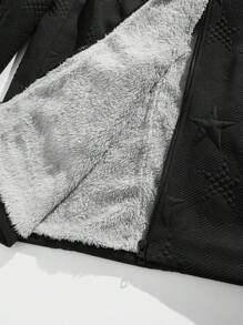 Manfinity VCAY Men's Knit Slim Fit Casual Thermal Lined Zip Up Jacket Suitable For Autumn & Winter