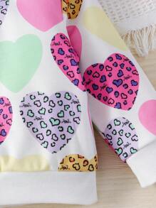 SHEIN 2023 Nieuwe herfstmeisjes kindertrui, schattige babytrui met hartpatroon