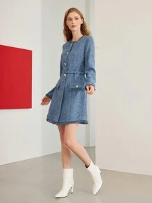 MOTF PREMIUM WOMEN FASHION POINTED TOE SLIM HIGH HEEL MID-CALF BOOTS - White - View 7