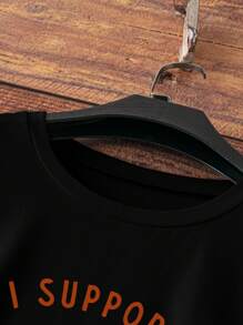 INAWLY EZwear Women Short Sleeve T-Shirt With Slogan Print, "I Support Women's Rights And Wrongs" Graphic Tees Women Tops