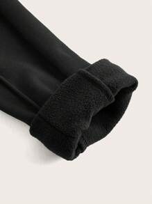 SHEIN Solid Color High Waist Slim Fit Leggings For Pregnant Women, For Maternity - Black - View 4
