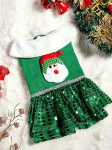 PETSIN Váy thú cưng lấp lánh màu xanh lá cây Giáng sinh - Nhiều màu - Xem 1