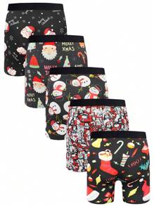 5 sztuk/zestaw męskich bokserek na święta Bożego Narodzenia
