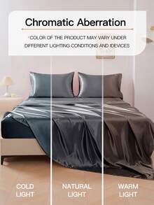Bộ chăn ga gối 3/4 món: 1 ga trải giường satin có chun + 1 ga phủ satin + 1/2 vỏ gối satin, mềm mại và thoáng khí, chống nhăn, cải thiện chất lượng giấc ngủ, phong cách khách sạn sang trọng, món quà lý tưởng cho bố mẹ và bạn bè, độ sâu túi 35cm, có thể giặt máy, phù hợp với mọi kích cỡ giường - đơn, đôi, cỡ queen, cỡ king. - Màu xám đen - Xem 10