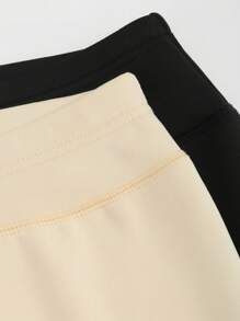 SHEIN Unity 2 piezas Leggings casuales de unicolor y cintura alta con forro térmico, ropa de otoño para mujer - Multicolor - Ver 6