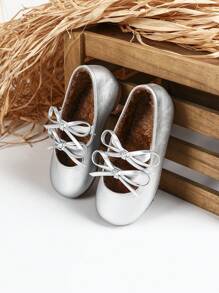2 pièces Chaussures classiques polyvalentes pour filles, semelle anti-dérapante, empeigne souple, bouts larges, plates-formes confortables de nouveau style, chaussures pour enfants pour l'automne/l'hiver