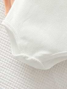 SHEIN Baby Boy 3pcs Waffle Knit Bodysuit - Multicolor - View 4