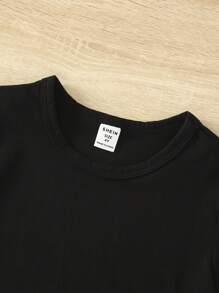 SHEIN 3pcs/Set Girls Toddler Casual Cute Unicorn Slogan Graphic Print Round Neck Basic Long Sleeve T-Shirts, Fashion Layering Tops For Autumn/Winter