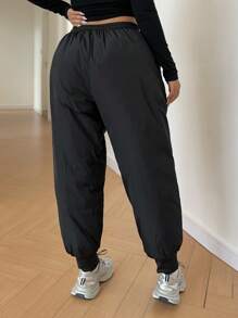 Flirla Pantalones casuales gruesos, versátiles y minimalistas, aptos para el uso diario