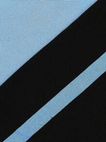 Manfinity Homme 1 件男士纯色拼布前扣长袖休闲上衣，日常穿着 - 彩色 - 查看 3