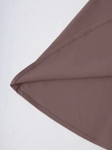 Franclia 女士纯色扭纹褶饰长裙 - 棕色 - 查看 6