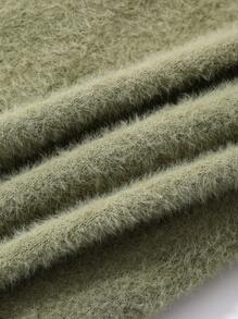 DAZY 蓬松 V 领休闲两件套家居服套装，冬季睡衣