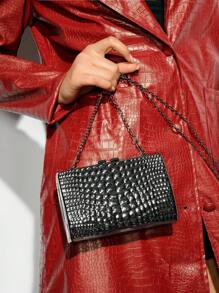 SHEIN BAE Women's Fashion Clutch Bag Suitable For Evening Parties - Black - View 3