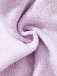 SHEIN 2pcs/Set Infant Baby Girls Casual Solid Color Thickened Warm All-Match Tops, Fashion Simple Style For Autumn/Winter - Multicolor - View 3